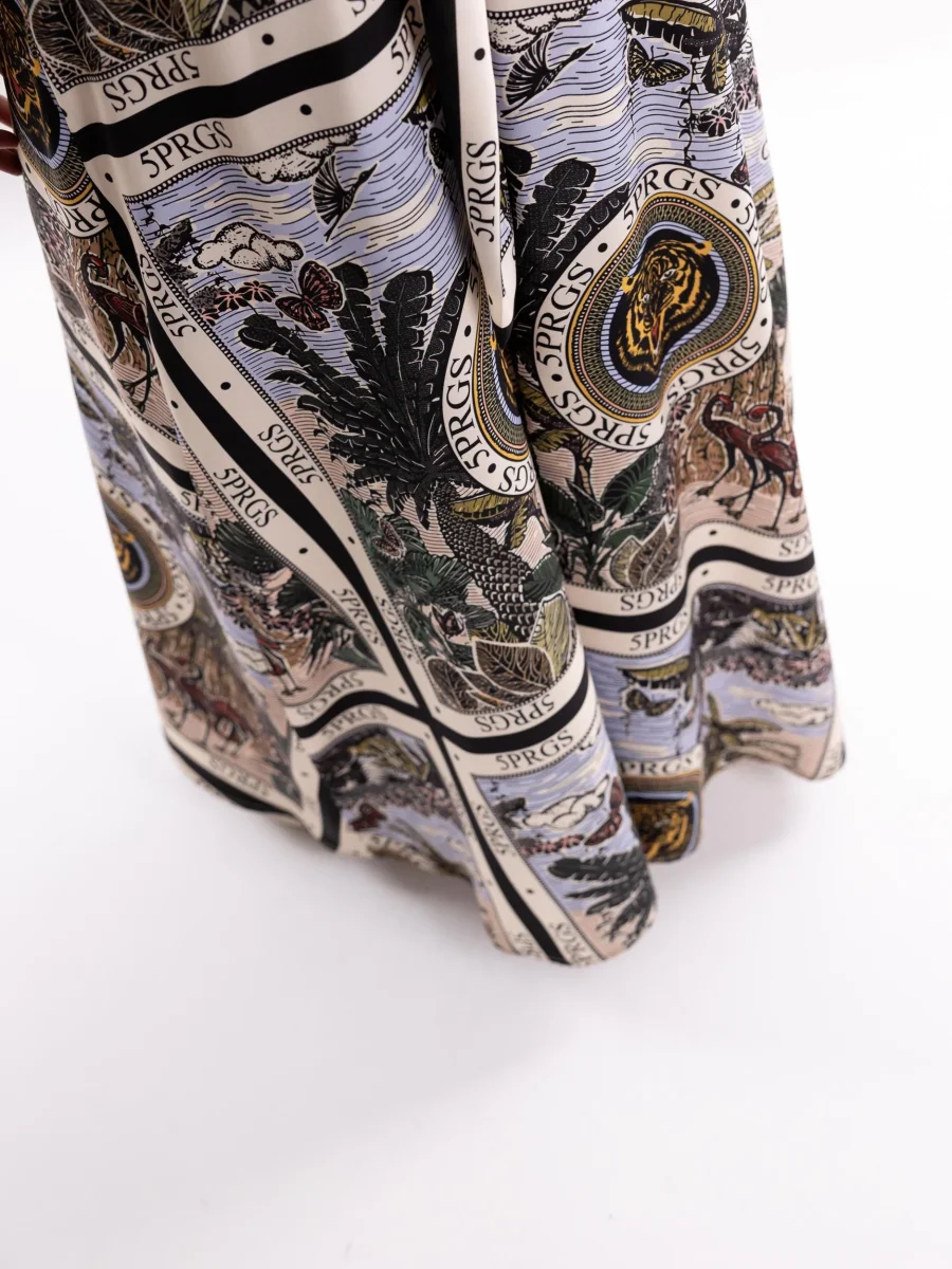 Abito long dresse lingerie Eden garden multicolor - immagine 7