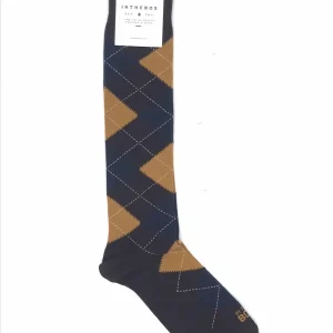 Calzini lungo argyle miltare-giallo