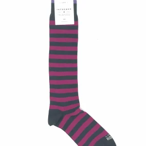 Calzini stripe rugby new verde verde-fuxia