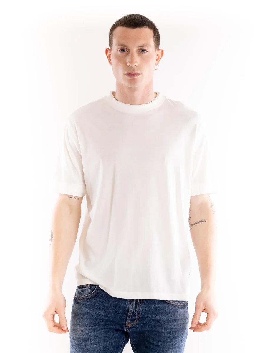 T-shirt uomo jersey panna