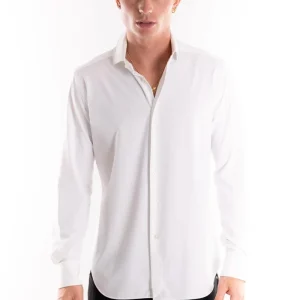 Camicia Active collo francese twill bianca