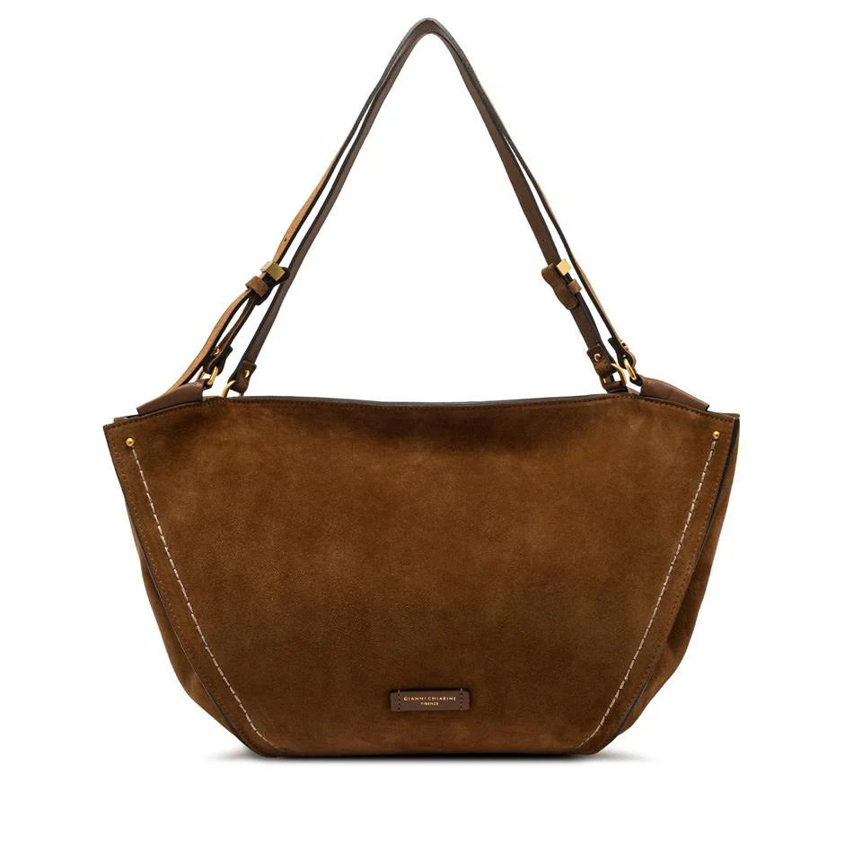 Borsa Bloom in camoscio cognac - immagine 2