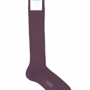 Calzino lungo basic bordò