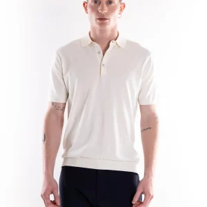 Maglia polo uomo Nito in filo bianca