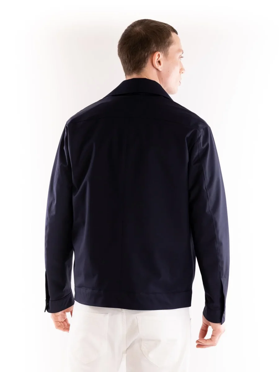 Caban uomo in tessuto blu - immagine 4