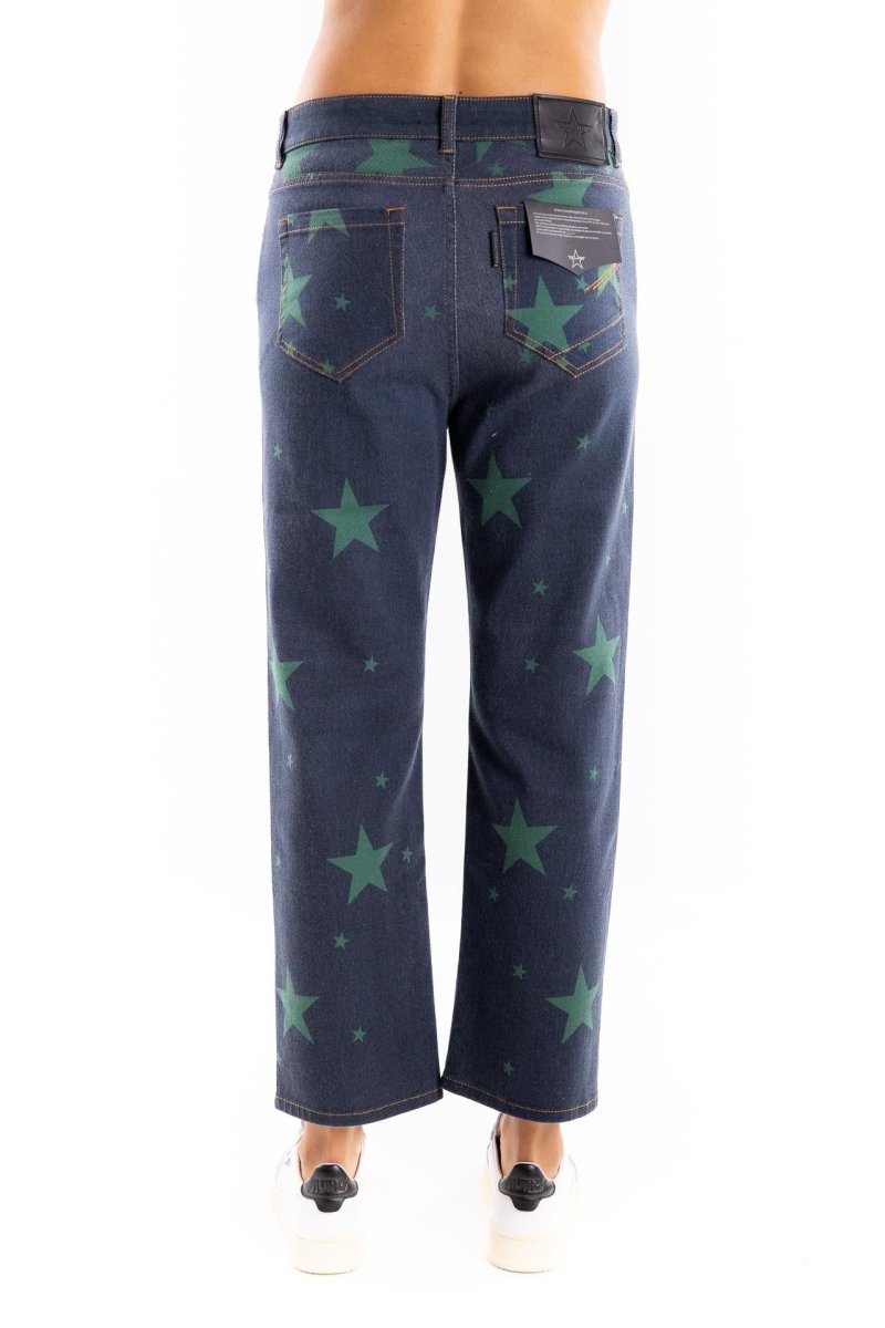 Jeans modello Loose blu stelle verdi - immagine 4