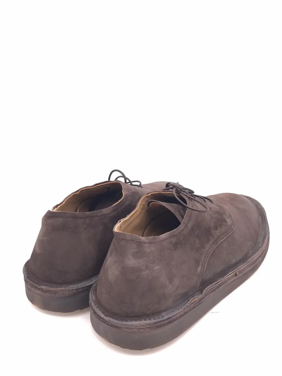 Scarpa allacciata destrutturata in nabuk anticato marrone - immagine 4