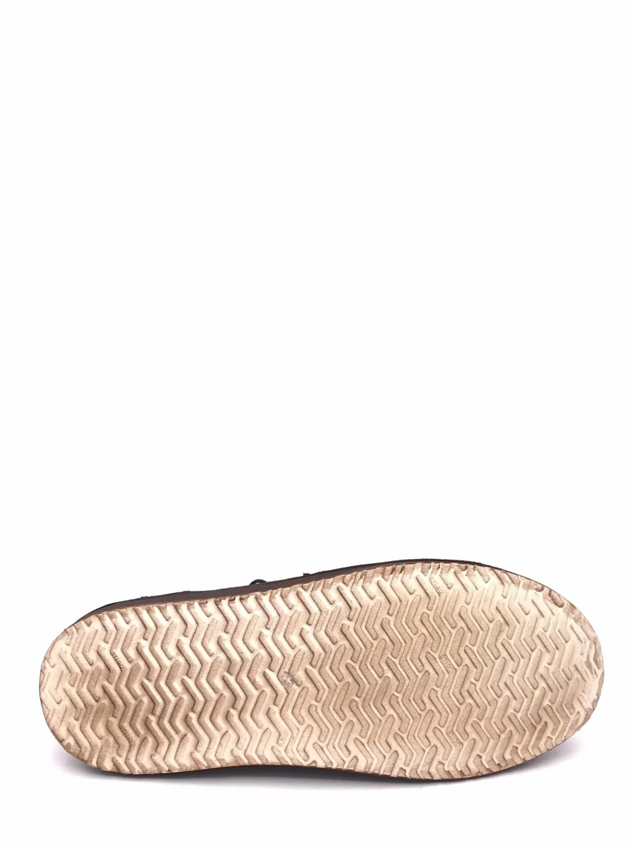 Scarpa allacciata destrutturata in nabuk anticato marrone - immagine 6