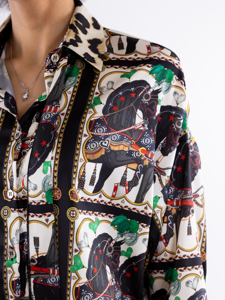 Camicia Sicily horse foulard multicolor - immagine 5