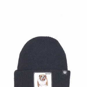 Berretto Butch effetto maglia nero