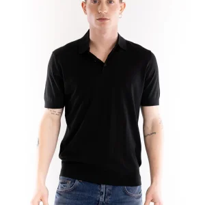 Maglia polo uomo nera