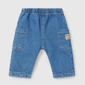 Pantaloni Denim Bambini Pull-Up Leggeri – Elastico Vita, Coulisse Regolabile, Tasche Laterali | Snug