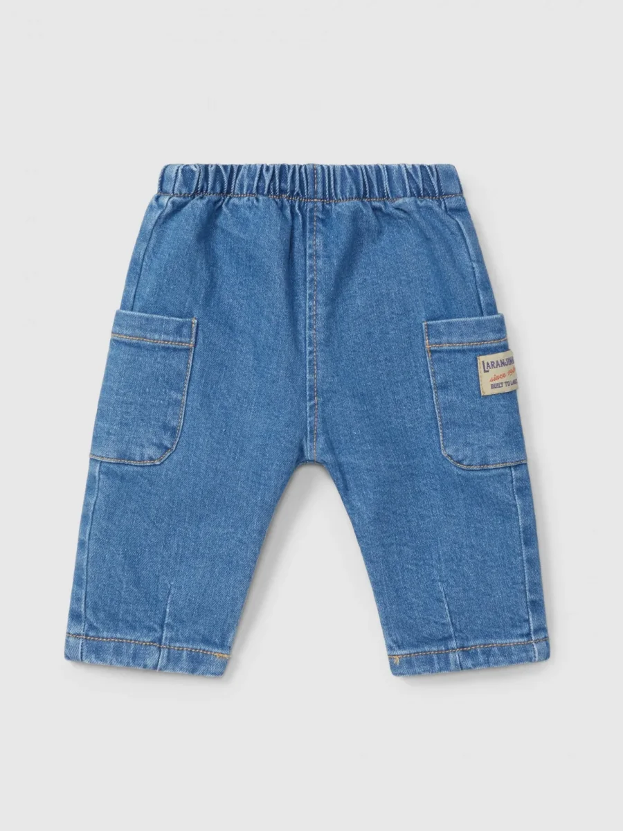 Pantaloni Denim Bambini Pull-Up Leggeri – Elastico Vita, Coulisse Regolabile, Tasche Laterali | Snug - immagine 2