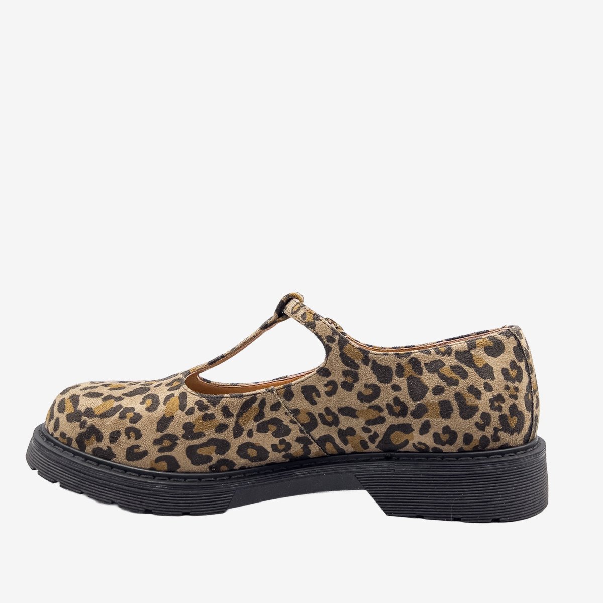 DR POLLINA – MARY JANE T-BAR- Leopardato Pet riciclato – veganshoes - immagine 3