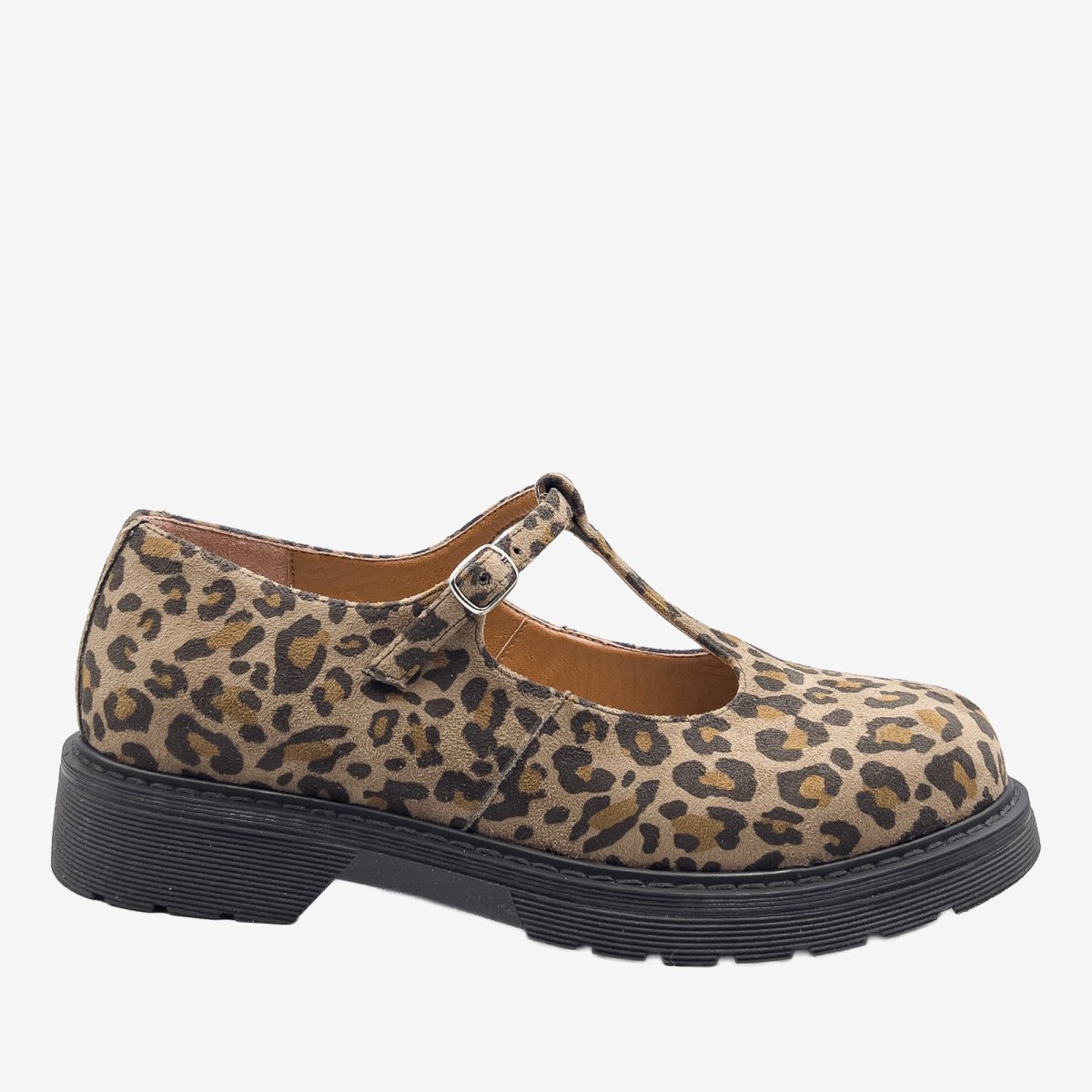 DR POLLINA – MARY JANE T-BAR- Leopardato Pet riciclato – veganshoes - immagine 6
