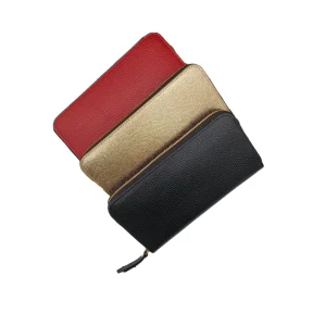 Portafoglio in pelle con zip