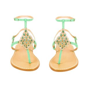 Sandali infradito verdi con cinturino