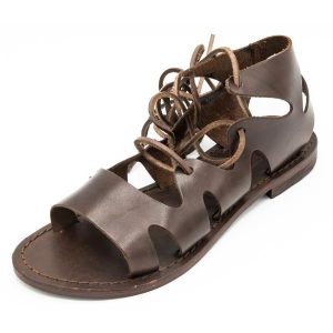 Sandali alla schiava in cuoio testa di moro Natal