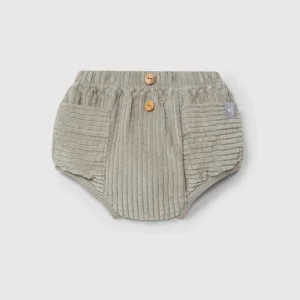 Copri Pannolino Velluto Coste Neonato - Cotone Organico 100% Tasche Bottoni Legno Snug