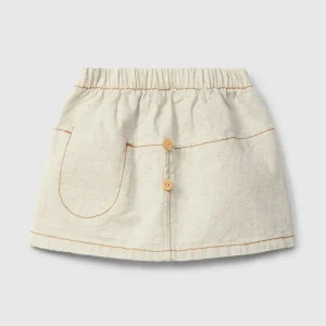 Gonna pull-up in stile organico con tasca