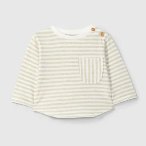 Manica lunga a righe con tasca