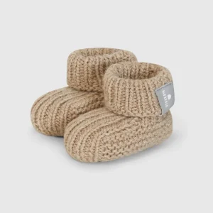 Scarpine Neonato Lana Merino Cashmere - Lavorate a Maglia Risvolto Snug