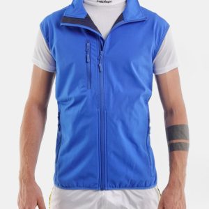 Gilet in softshell con interno in retina