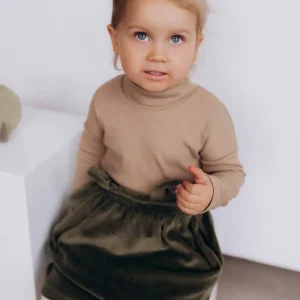 Gonna Velluto Bambina - Cotone GOTS Certificato Elegante Woolyorganic